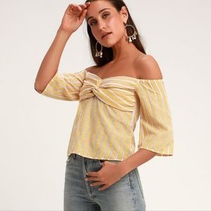 Lulu's beyond belief tie front top NWT